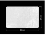 PLOMBA VOID BIAŁA POŁYSK PLASTER MIODU D-45KM prostokąt 36x24mm