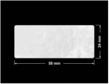 PLOMBA VOID BIAŁA POŁYSK PLASTER MIODU D-45KM prostokąt 58x24mm