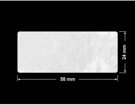 PLOMBA VOID BIAŁA POŁYSK PLASTER MIODU D-45KM prostokąt 58x24mm