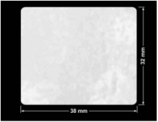 PLOMBA VOID BIAŁA POŁYSK PLASTER MIODU D-45KM prostokąt 38x32mm