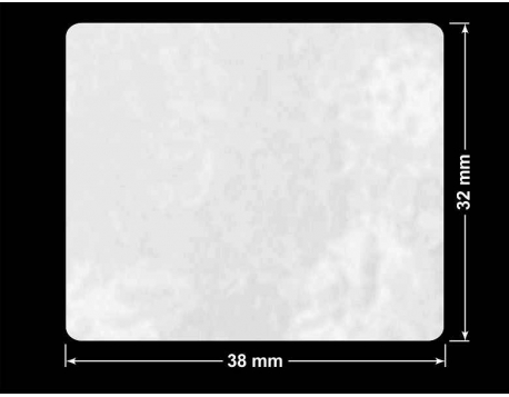 PLOMBA VOID BIAŁA POŁYSK PLASTER MIODU D-45KM prostokąt 38x32mm