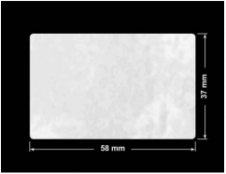 PLOMBA VOID BIAŁA POŁYSK PLASTER MIODU D-45KM prostokąt 58x37mm