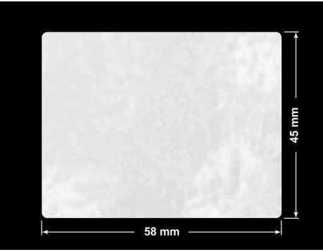 PLOMBA VOID BIAŁA POŁYSK PLASTER MIODU D-45KM prostokąt 58x45mm