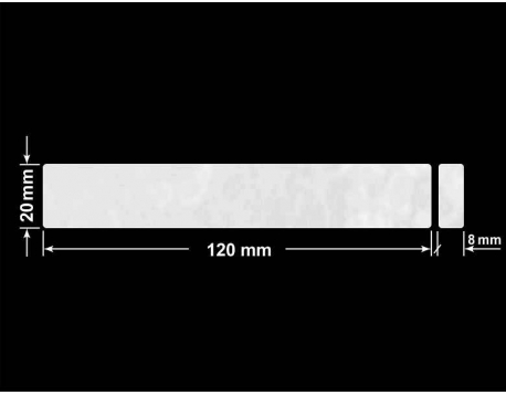 PLOMBA VOID BIAŁA POŁYSK PLASTER MIODU D-45KM prostokąt x2 120x20mm-20x8