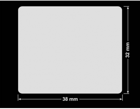 PLOMBA KRUCHA BIAŁA POŁYSK D-202 prostokąt 38x32mm