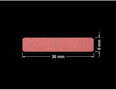 PLOMBA CZERWONA SATYNA VOIDOPEN A-395V3 prostokąt 30x6mm