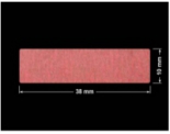 PLOMBA CZERWONA SATYNA VOIDOPEN A-395V3 prostokąt 38x10mm