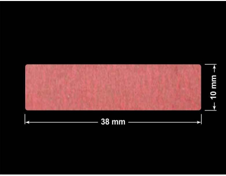 PLOMBA CZERWONA SATYNA VOIDOPEN A-395V3 prostokąt 38x10mm