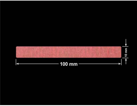 PLOMBA CZERWONA SATYNA VOIDOPEN A-395V3 prostokąt 100x10mm