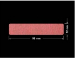 PLOMBA CZERWONA SATYNA VOIDOPEN A-395V3 prostokąt 58x12mm