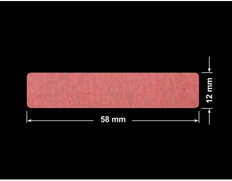 PLOMBA CZERWONA SATYNA VOIDOPEN A-395V3 prostokąt 58x12mm