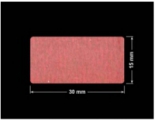 PLOMBA CZERWONA SATYNA VOIDOPEN A-395V3 prostokąt 30x15mm