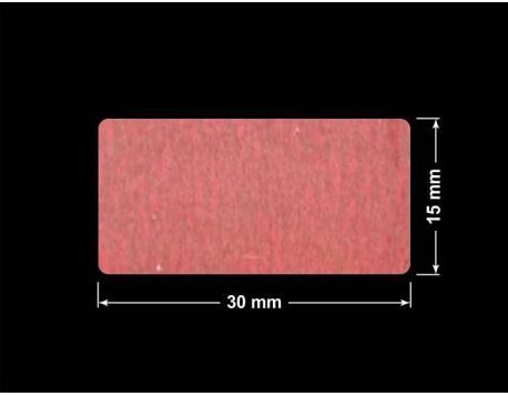 PLOMBA CZERWONA SATYNA VOIDOPEN A-395V3 prostokąt 30x15mm