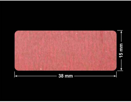 PLOMBA CZERWONA SATYNA VOIDOPEN A-395V3 prostokąt 38x15mm