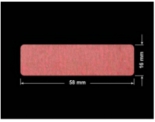 PLOMBA CZERWONA SATYNA VOIDOPEN A-395V3 prostokąt 58x16mm