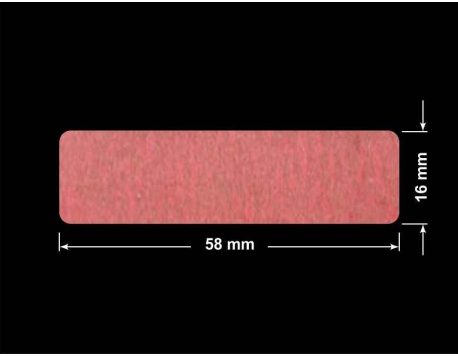 PLOMBA CZERWONA SATYNA VOIDOPEN A-395V3 prostokąt 58x16mm