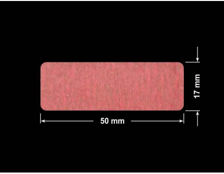 PLOMBA CZERWONA SATYNA VOIDOPEN A-395V3 prostokąt 50x17mm