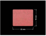 PLOMBA CZERWONA SATYNA VOIDOPEN A-395V3 prostokąt 22x18mm