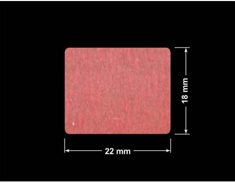 PLOMBA CZERWONA SATYNA VOIDOPEN A-395V3 prostokąt 22x18mm