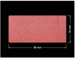 PLOMBA CZERWONA SATYNA VOIDOPEN A-395V3 prostokąt 38x18mm