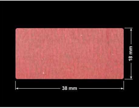 PLOMBA CZERWONA SATYNA VOIDOPEN A-395V3 prostokąt 38x18mm