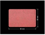 PLOMBA CZERWONA SATYNA VOIDOPEN A-395V3 prostokąt 30x20mm
