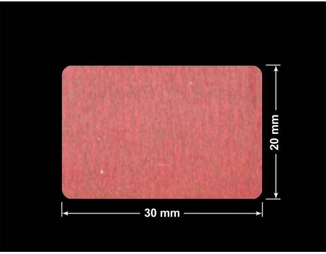 PLOMBA CZERWONA SATYNA VOIDOPEN A-395V3 prostokąt 30x20mm