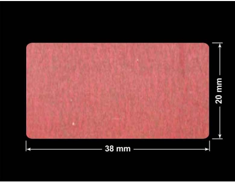 PLOMBA CZERWONA SATYNA VOIDOPEN A-395V3 prostokąt 38x20mm