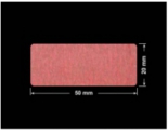 PLOMBA CZERWONA SATYNA VOIDOPEN A-395V3 prostokąt 50x20mm
