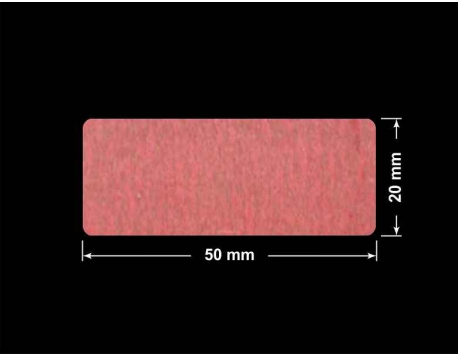 PLOMBA CZERWONA SATYNA VOIDOPEN A-395V3 prostokąt 50x20mm