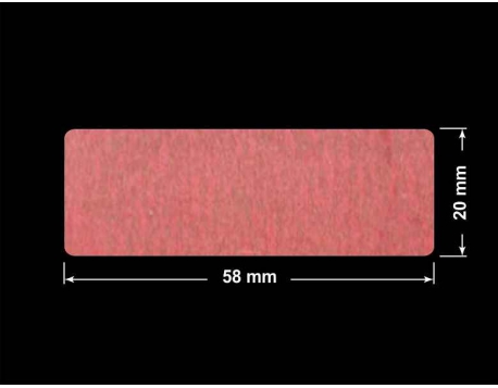 PLOMBA CZERWONA SATYNA VOIDOPEN A-395V3 prostokąt 58x20mm
