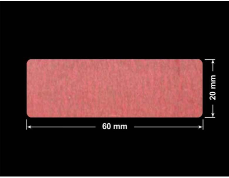 PLOMBA CZERWONA SATYNA VOIDOPEN A-395V3 prostokąt 60x20mm