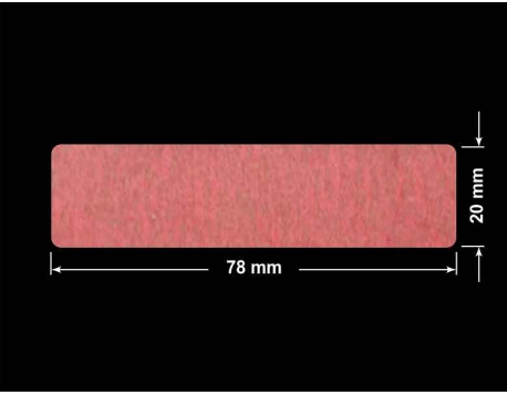 PLOMBA CZERWONA SATYNA VOIDOPEN A-395V3 prostokąt 78x20mm