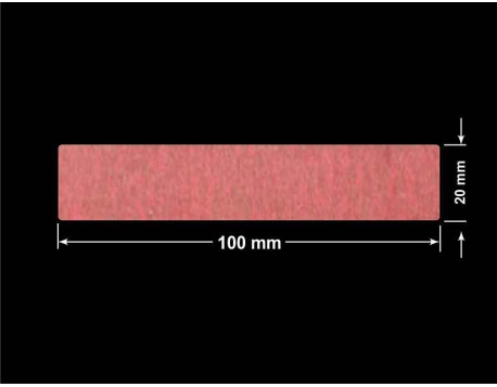 PLOMBA CZERWONA SATYNA VOIDOPEN A-395V3 prostokąt 100x20mm