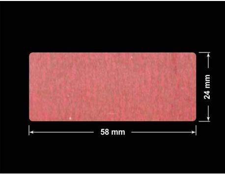 PLOMBA CZERWONA SATYNA VOIDOPEN A-395V3 prostokąt 58x24mm