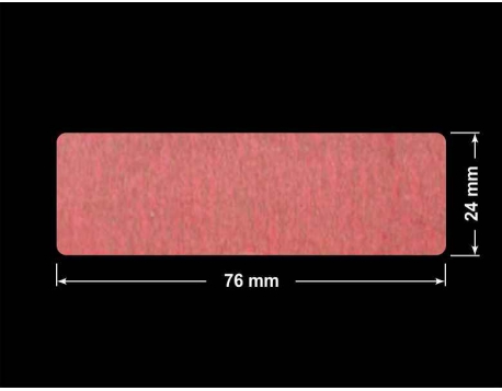 PLOMBA CZERWONA SATYNA VOIDOPEN A-395V3 prostokąt 76x24mm