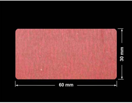 PLOMBA CZERWONA SATYNA VOIDOPEN A-395V3 prostokąt 60x30mm