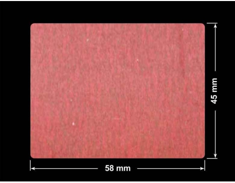 PLOMBA CZERWONA SATYNA VOIDOPEN A-395V3 prostokąt 58x45mm