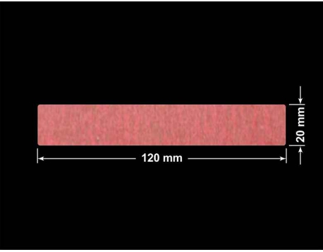 PLOMBA CZERWONA SATYNA VOIDOPEN A-395V3 prostokąt 120x20mm