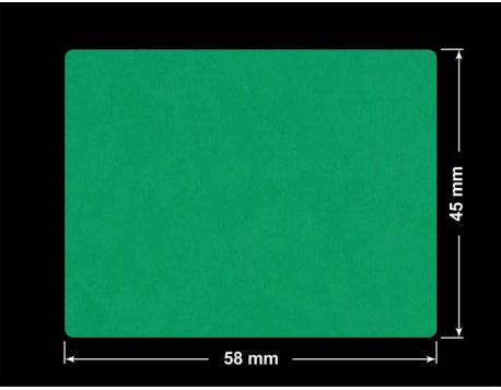 PLOMBA ZIELONA MAT VOIDOPEN A-34HV3 prostokąt 58x45mm