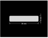 PLOMBA SREBRNA PÓŁPOŁYSK VOID T-34102 prostokąt 30x6mm