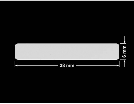 PLOMBA SREBRNA PÓŁPOŁYSK VOID T-34102 prostokąt 38x6mm