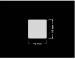 PLOMBA SREBRNA PÓŁPOŁYSK VOID T-34102 kwadrat 10x10mm