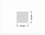 PLOMBA SREBRNA PÓŁPOŁYSK VOID T-34102 kwadrat 10x10mm