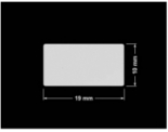 PLOMBA SREBRNA PÓŁPOŁYSK VOID T-34102 prostokąt 19x10mm