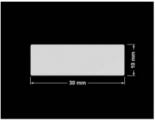 PLOMBA SREBRNA PÓŁPOŁYSK VOID T-34102 prostokąt 30x10mm