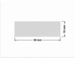 PLOMBA SREBRNA PÓŁPOŁYSK VOID T-34102 prostokąt 30x10mm