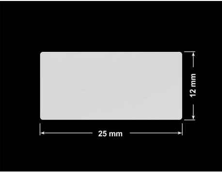 PLOMBA SREBRNA PÓŁPOŁYSK VOID T-34102 prostokąt 25x12mm