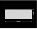 PLOMBA SREBRNA PÓŁPOŁYSK VOID T-34102 prostokąt 36x13mm