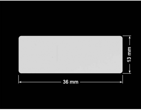 PLOMBA SREBRNA PÓŁPOŁYSK VOID T-34102 prostokąt 36x13mm